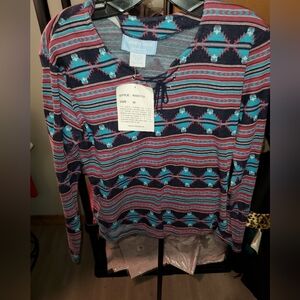 Colorful Geometric Long Sleeve Top